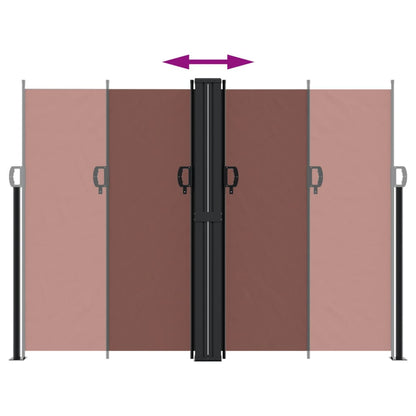Tenda da Sole Laterale Retrattile Marrone 180x600 cm | homemem39