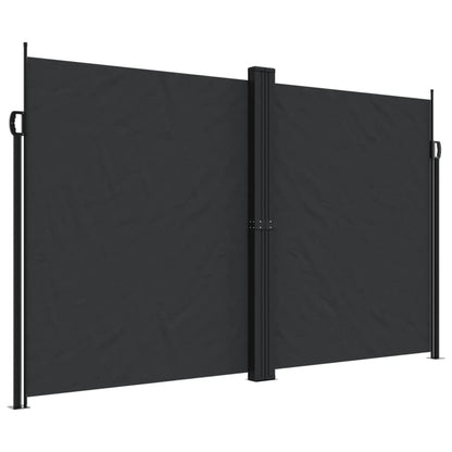 Tenda da Sole Laterale Retrattile Nera 200x600 cm | homemem39