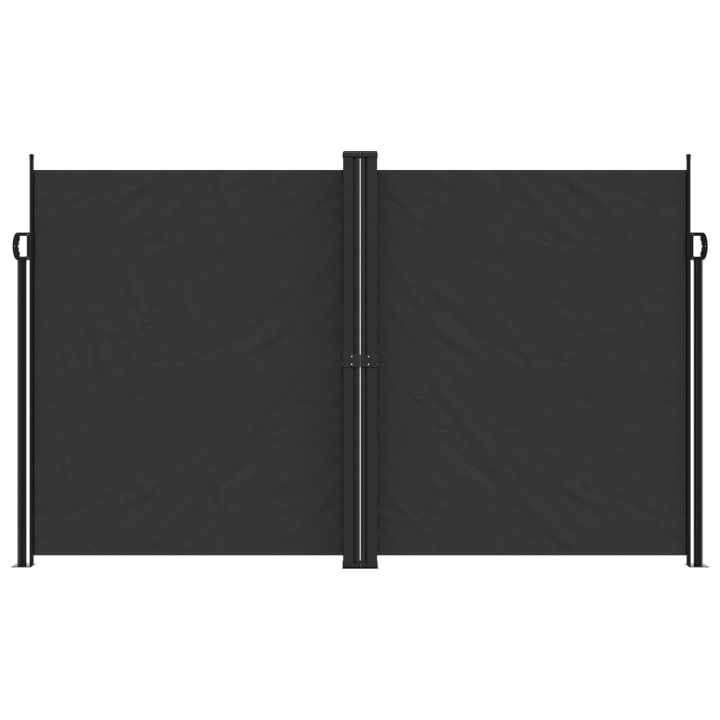 Tenda da Sole Laterale Retrattile Nera 200x600 cm | homemem39
