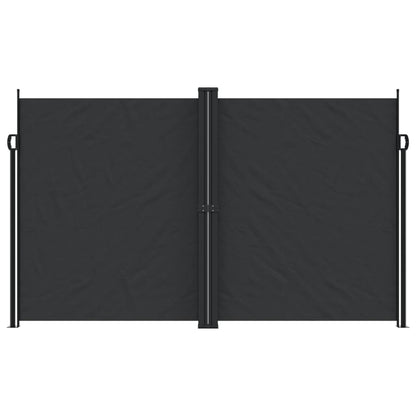 Tenda da Sole Laterale Retrattile Nera 200x600 cm | homemem39