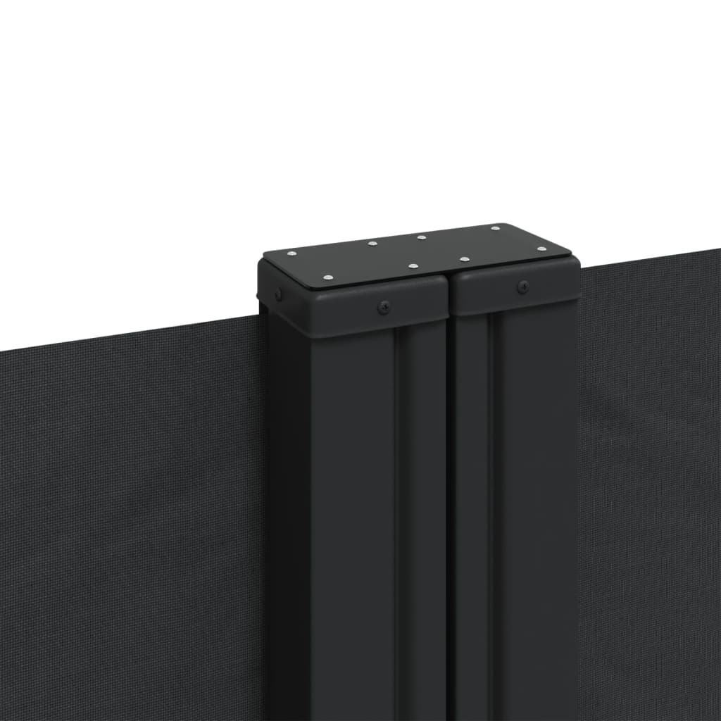 Tenda da Sole Laterale Retrattile Nera 200x600 cm | homemem39
