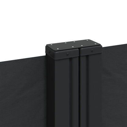 Tenda da Sole Laterale Retrattile Nera 200x600 cm | homemem39