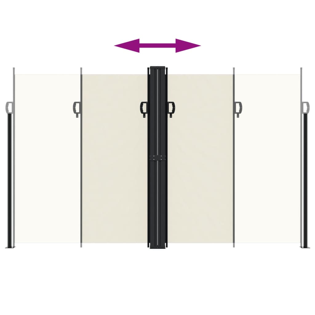 Tenda da Sole Laterale Retrattile Crema 200x600 cm | homemem39