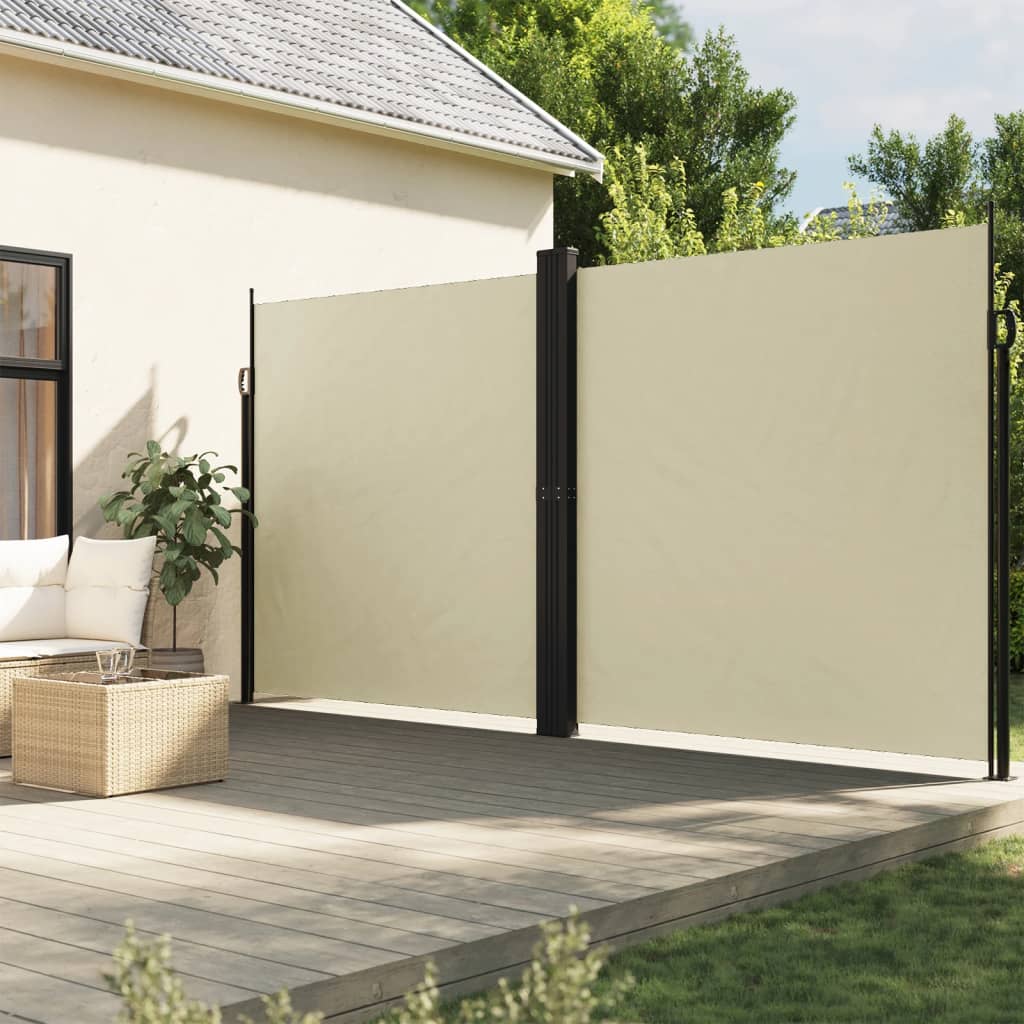 Tenda da Sole Laterale Retrattile Crema 200x600 cm | homemem39