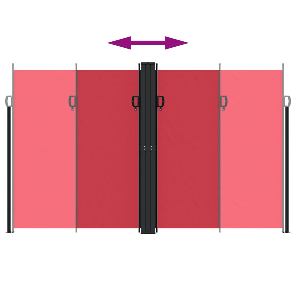 Tenda da Sole Laterale Retrattile Rossa 200x600 cm | homemem39