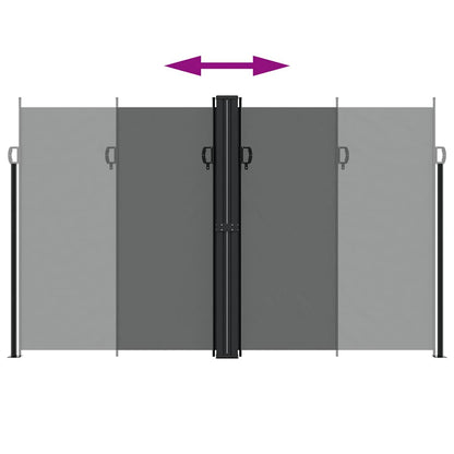Tenda da Sole Laterale Retrattile Antracite 200x600 cm | homemem39