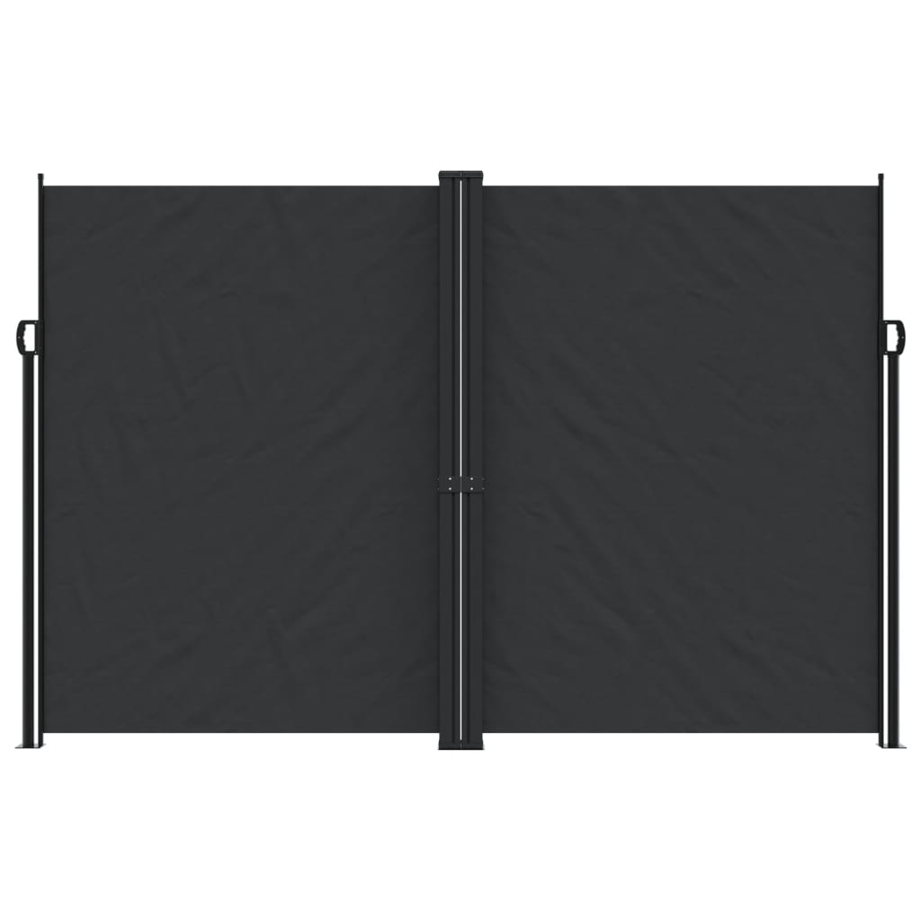 Tenda da Sole Laterale Retrattile Nera 220x600 cm | homemem39