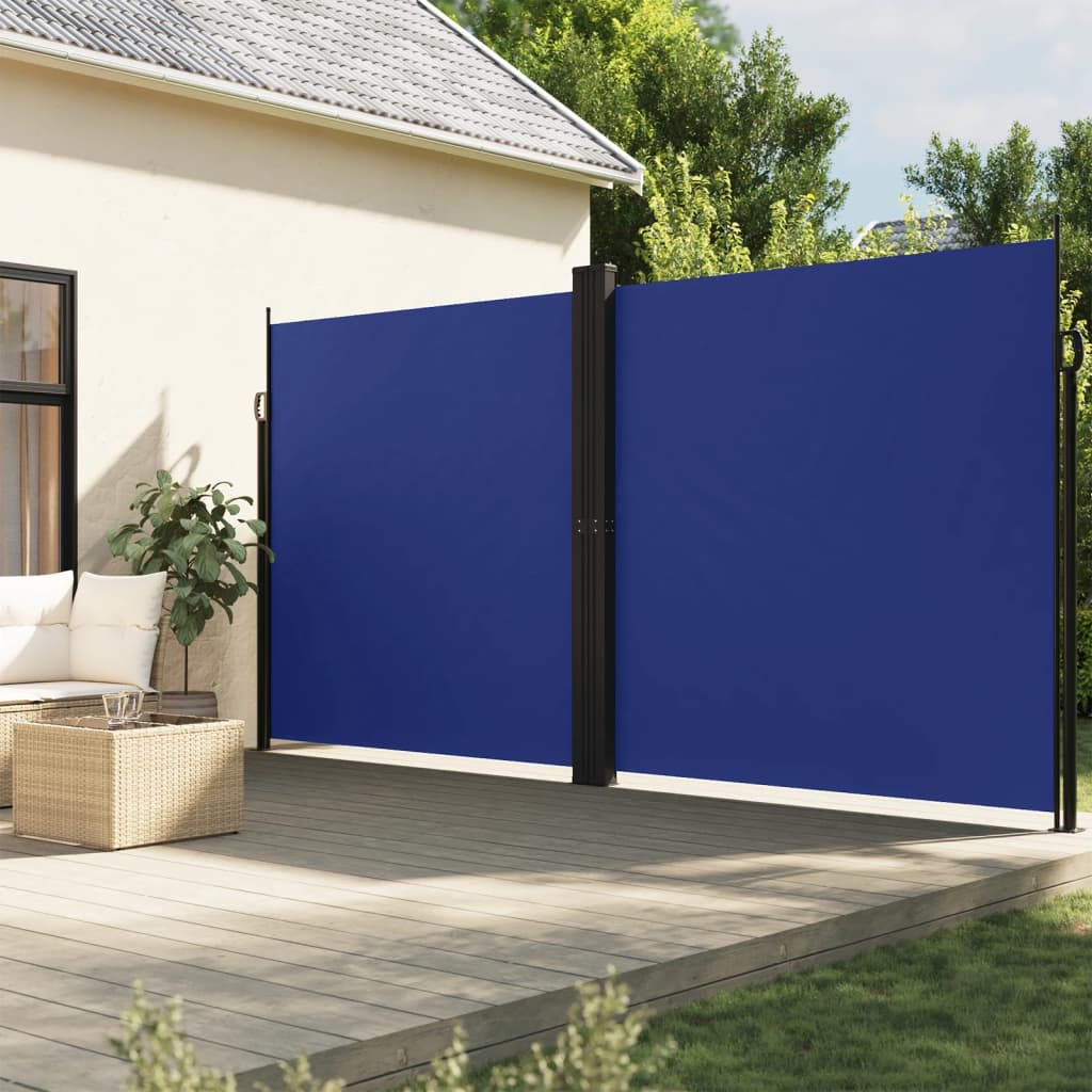 Tenda da Sole Laterale Retrattile Blu 220x600 cm | homemem39