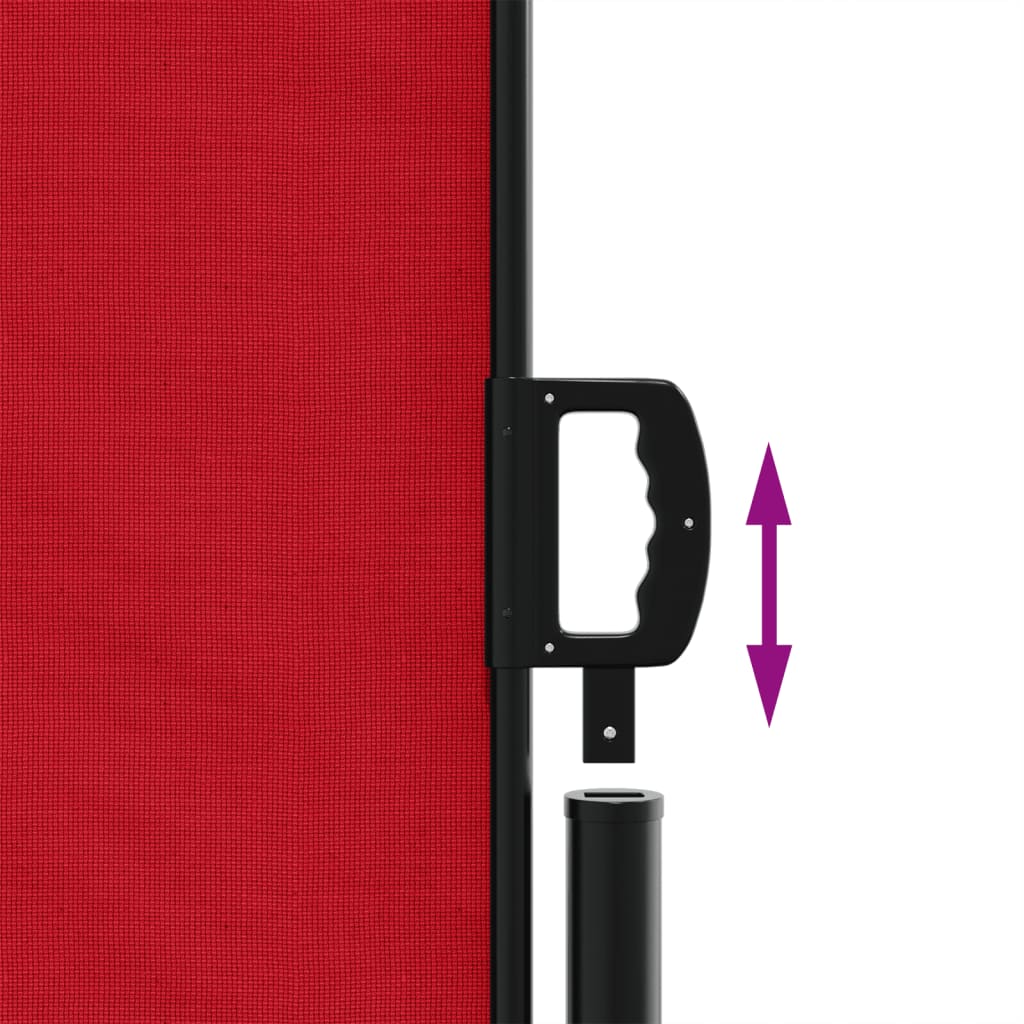 Tenda da Sole Laterale Retrattile Rossa 220x600 cm | homemem39
