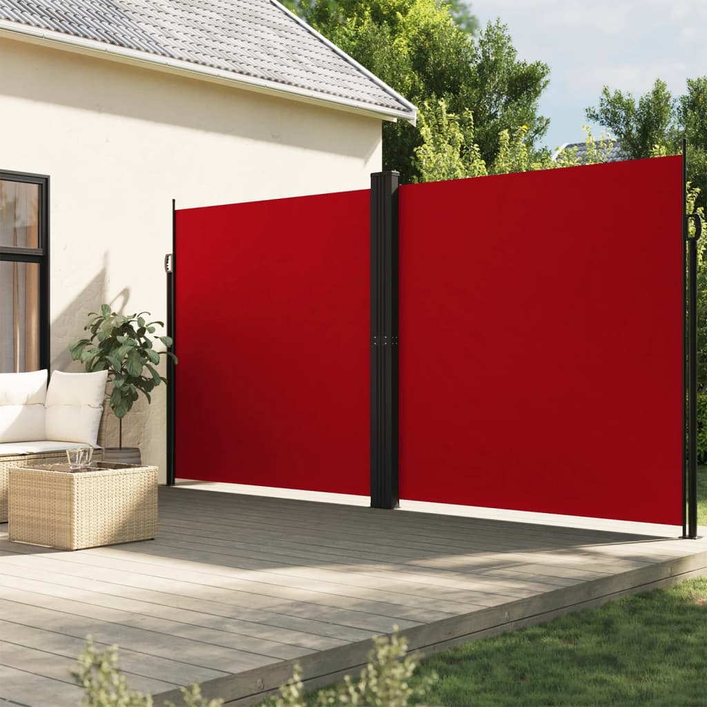 Tenda da Sole Laterale Retrattile Rossa 220x600 cm | homemem39