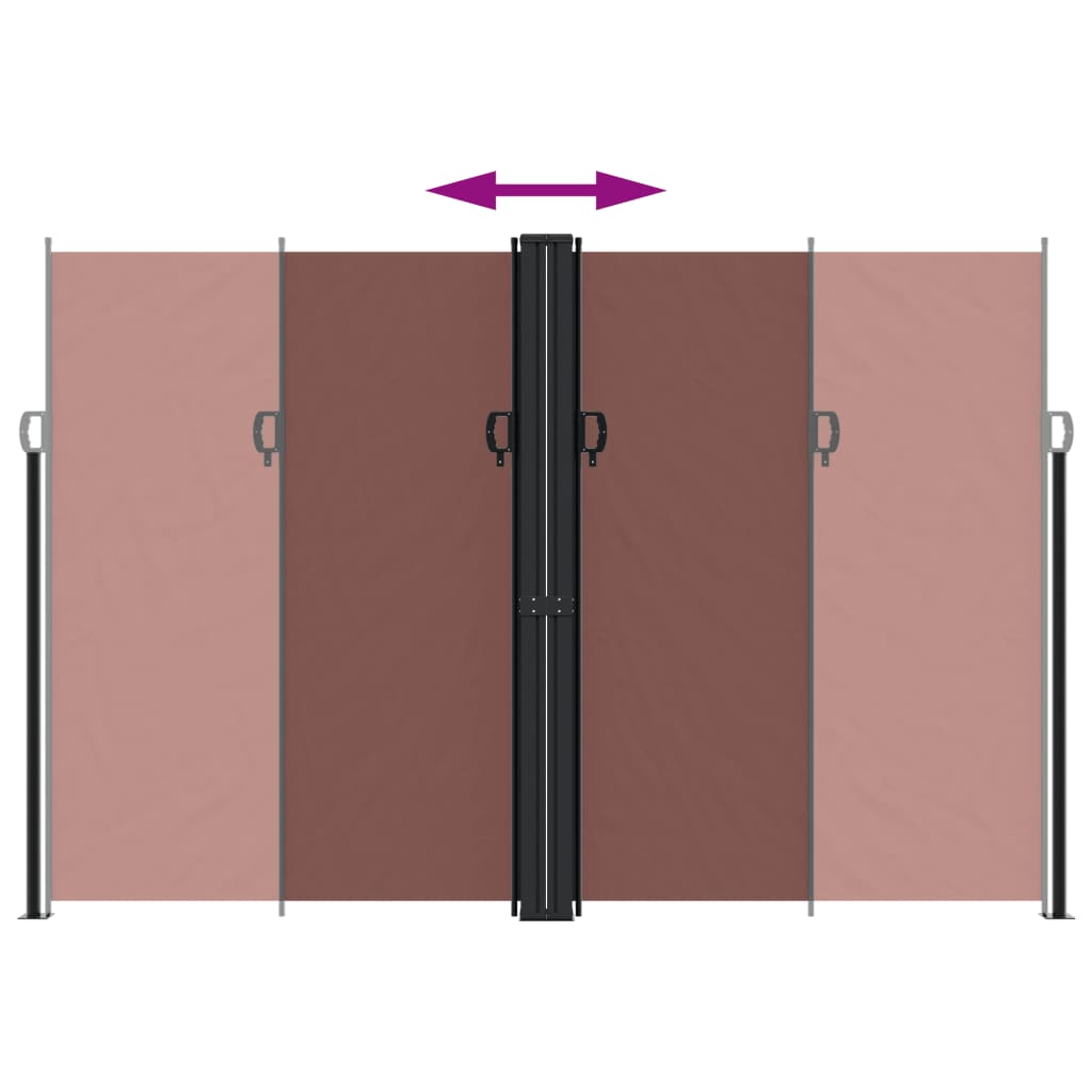 Tenda da Sole Laterale Retrattile Marrone 220x600 cm | homemem39