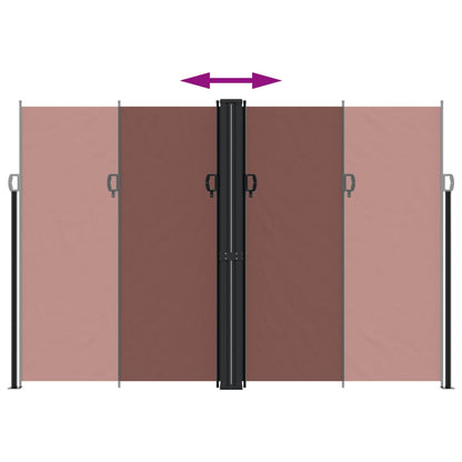 Tenda da Sole Laterale Retrattile Marrone 220x600 cm | homemem39