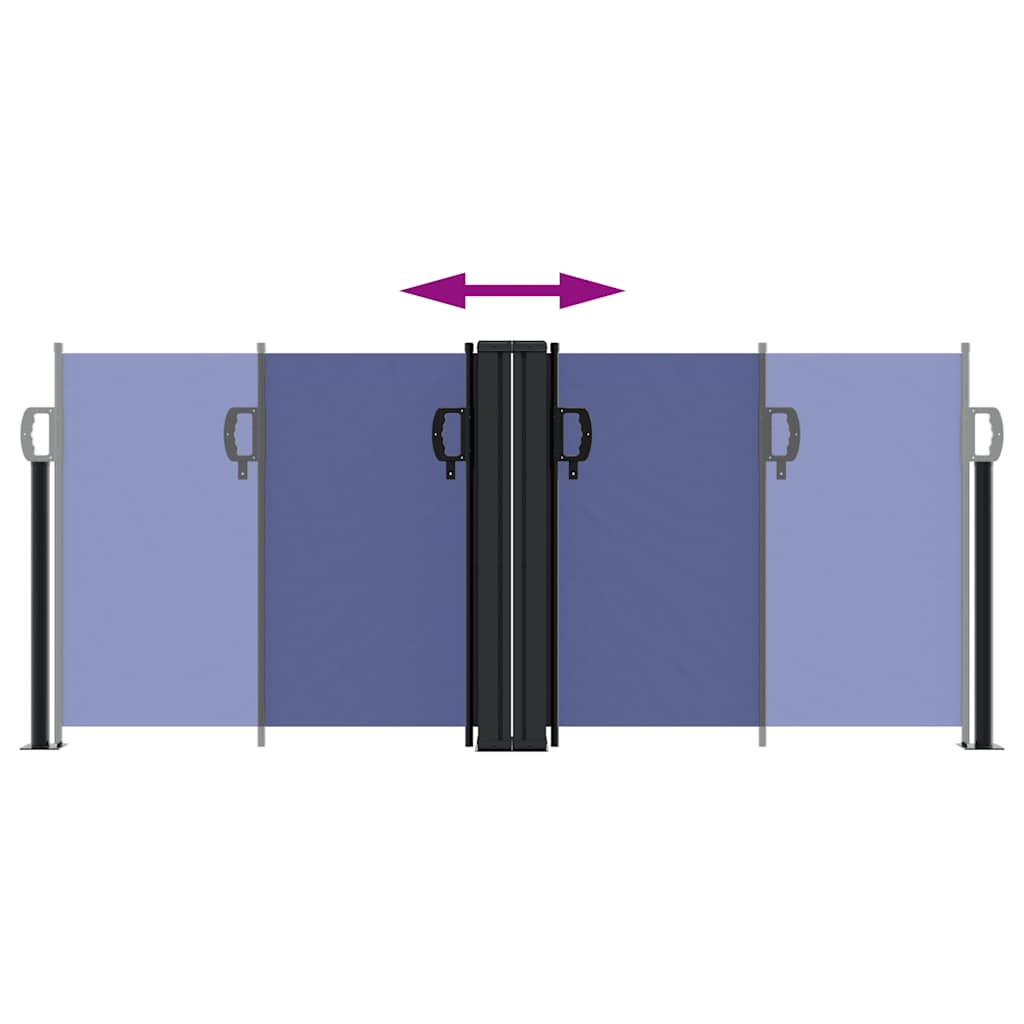 Tenda da Sole Laterale Retrattile Blu 100x1000 cm | homemem39