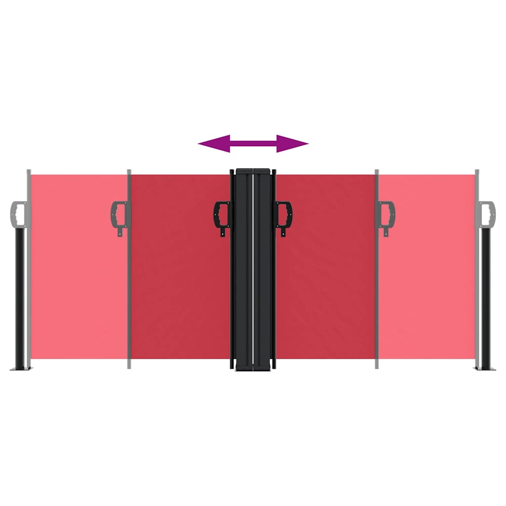 Tenda da Sole Laterale Retrattile Rossa 100x1000 cm | homemem39