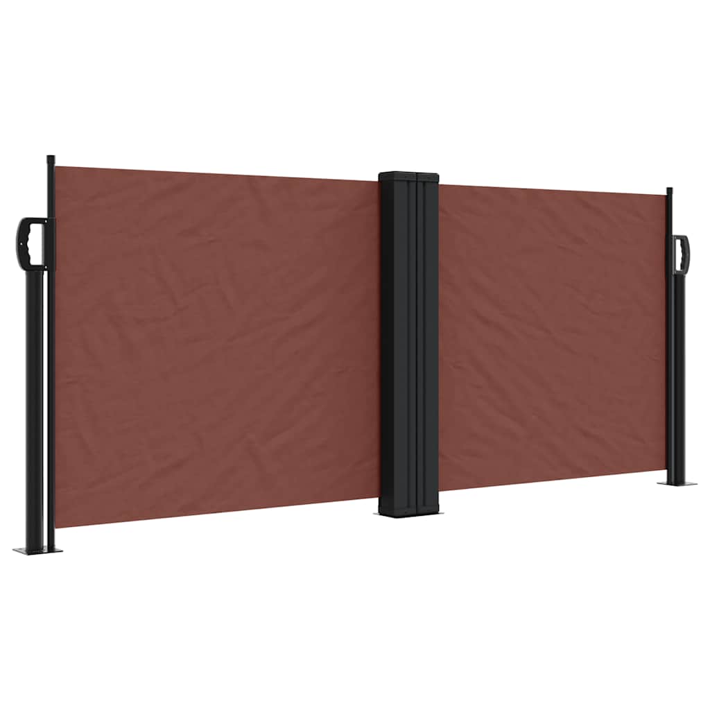Tenda da Sole Laterale Retrattile Marrone 100x1000 cm