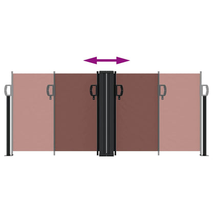 Tenda da Sole Laterale Retrattile Marrone 100x1000 cm