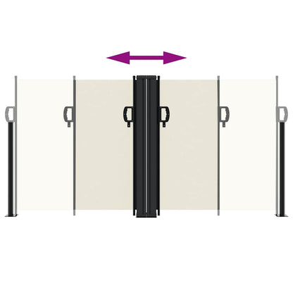 Tenda da Sole Laterale Retrattile Crema 120x1000 cm | homemem39