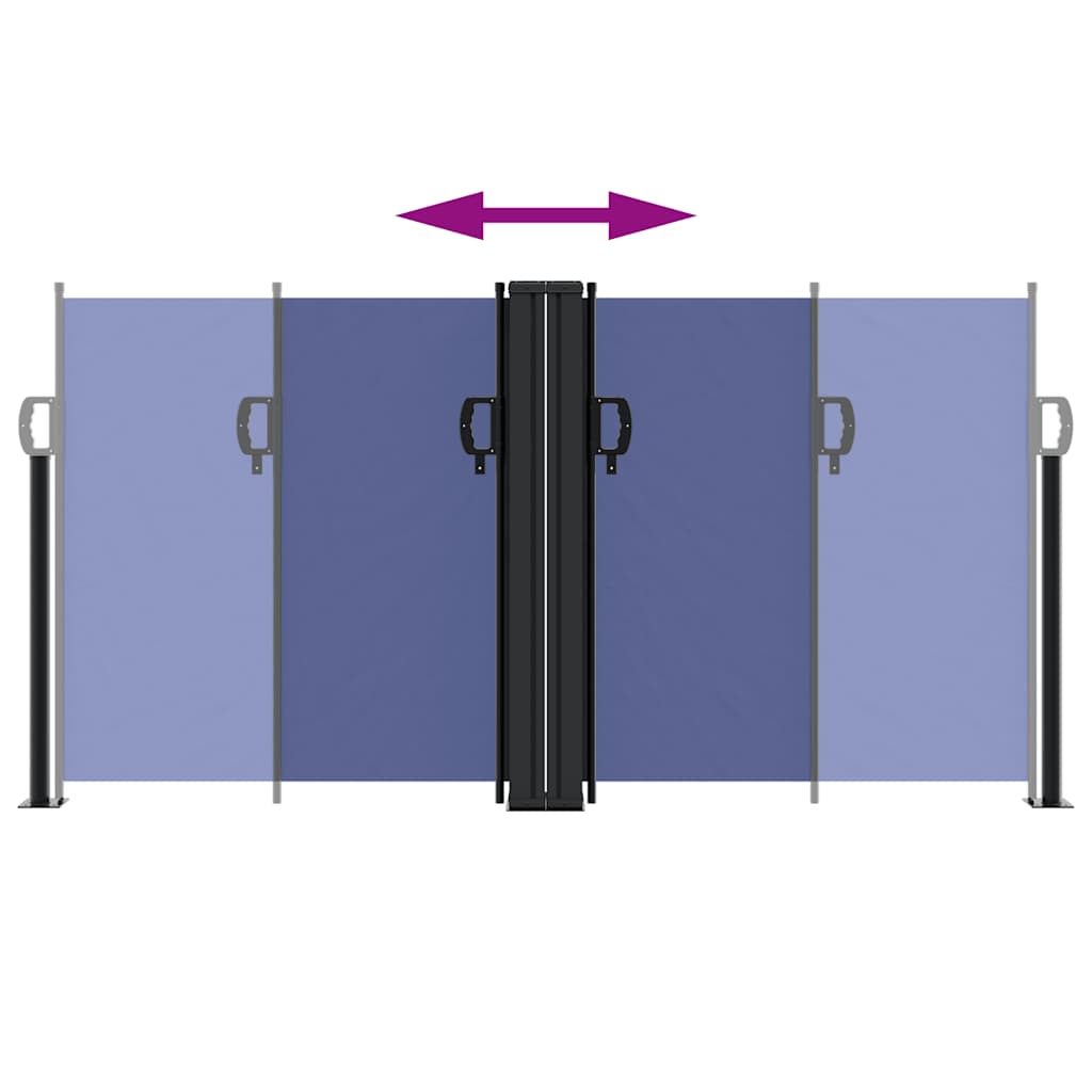 Tenda da Sole Laterale Retrattile Blu 120x1000 cm | homemem39