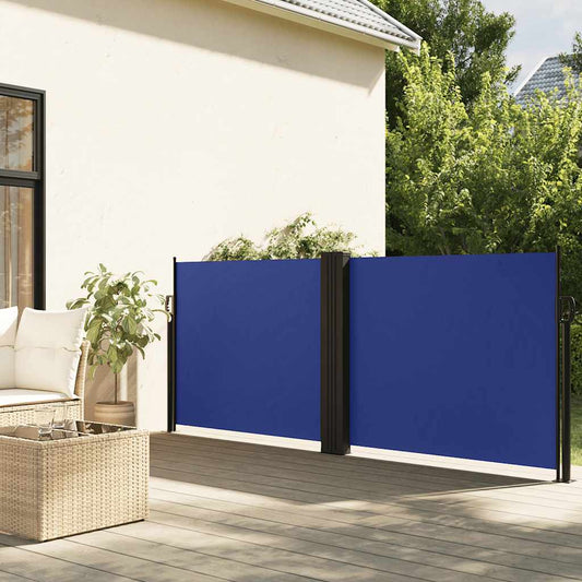 Tenda da Sole Laterale Retrattile Blu 120x1000 cm | homemem39