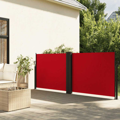 Tenda da Sole Laterale Retrattile Rossa 120x1000 cm | homemem39
