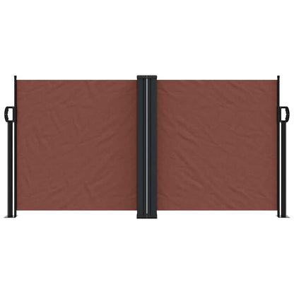 Tenda da Sole Laterale Retrattile Marrone 120x1000 cm