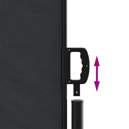 Tenda da Sole Laterale Retrattile Nera 140x1000 cm | homemem39