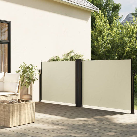 Tenda da Sole Laterale Retrattile Crema 140x1000 cm | homemem39