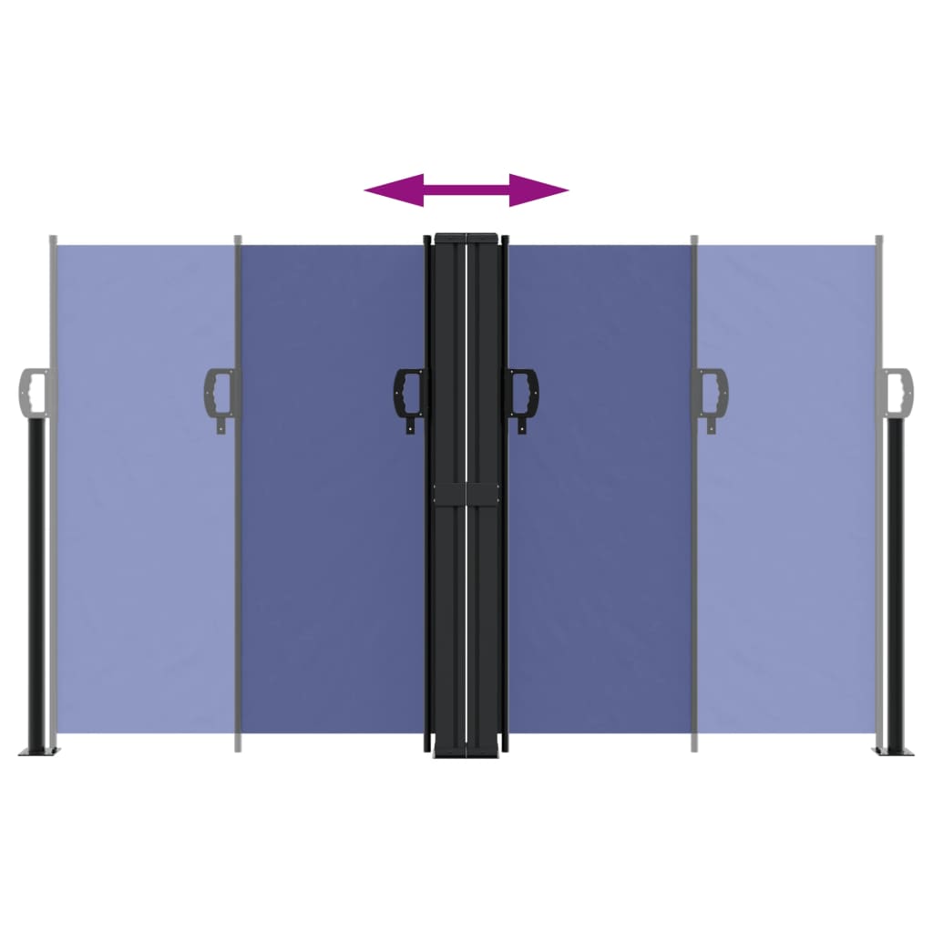 Tenda da Sole Laterale Retrattile Blu 140x1000 cm | homemem39