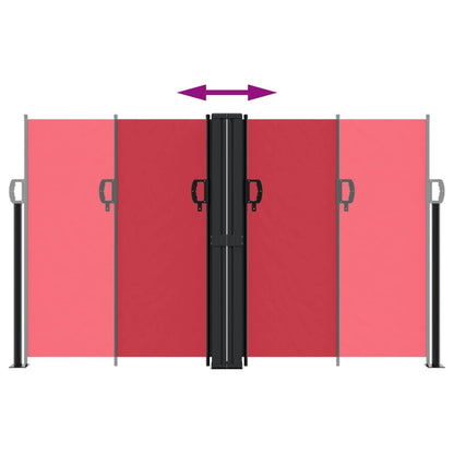 Tenda da Sole Laterale Retrattile Rossa 140x1000 cm | homemem39