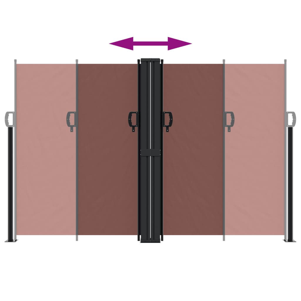 Tenda da Sole Laterale Retrattile Marrone 160x1000 cm | homemem39