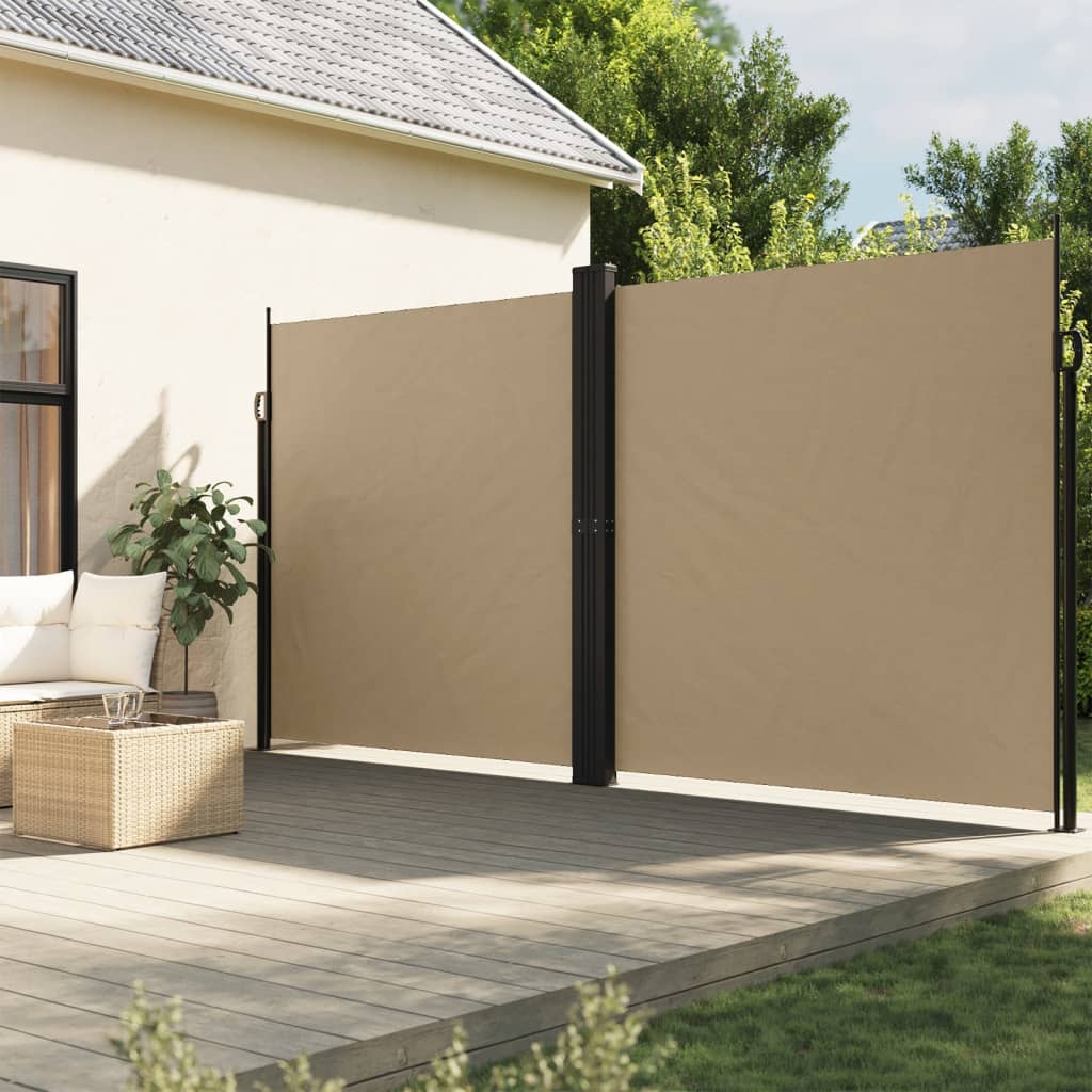 Tenda da Sole Laterale Retrattile Beige 220x1000 cm