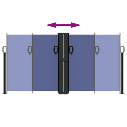 Tenda da Sole Laterale Retrattile Blu 120x1200 cm