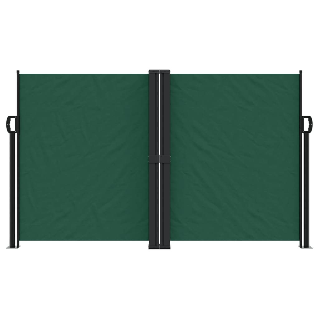 Tenda da Sole Laterale Retrattile Verde Scuro 140x1200 cm