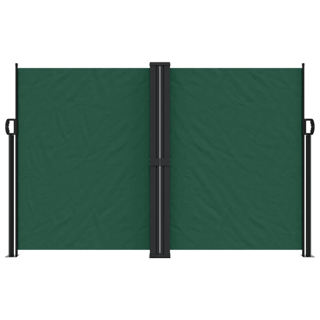 Tenda da Sole Laterale Retrattile Verde Scuro 160x1200 cm