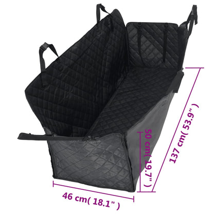Coprisedile Auto per Cani Nero 137x46x50 cm | homemem39