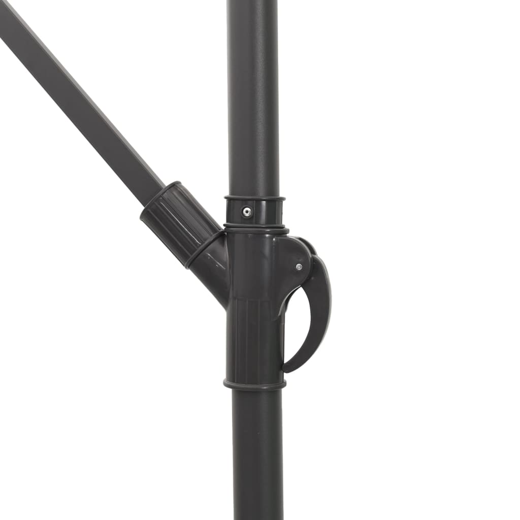 Ombrellone Giardino con Palo in Acciaio Marrone 290x290x238 cm | homemem39