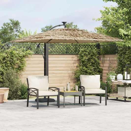 Ombrellone Giardino con Palo in Acciaio Marrone 290x290x238 cm | homemem39