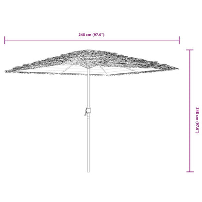 Ombrellone Giardino con Palo in Acciaio Marrone 248x248x248 cm | homemem39