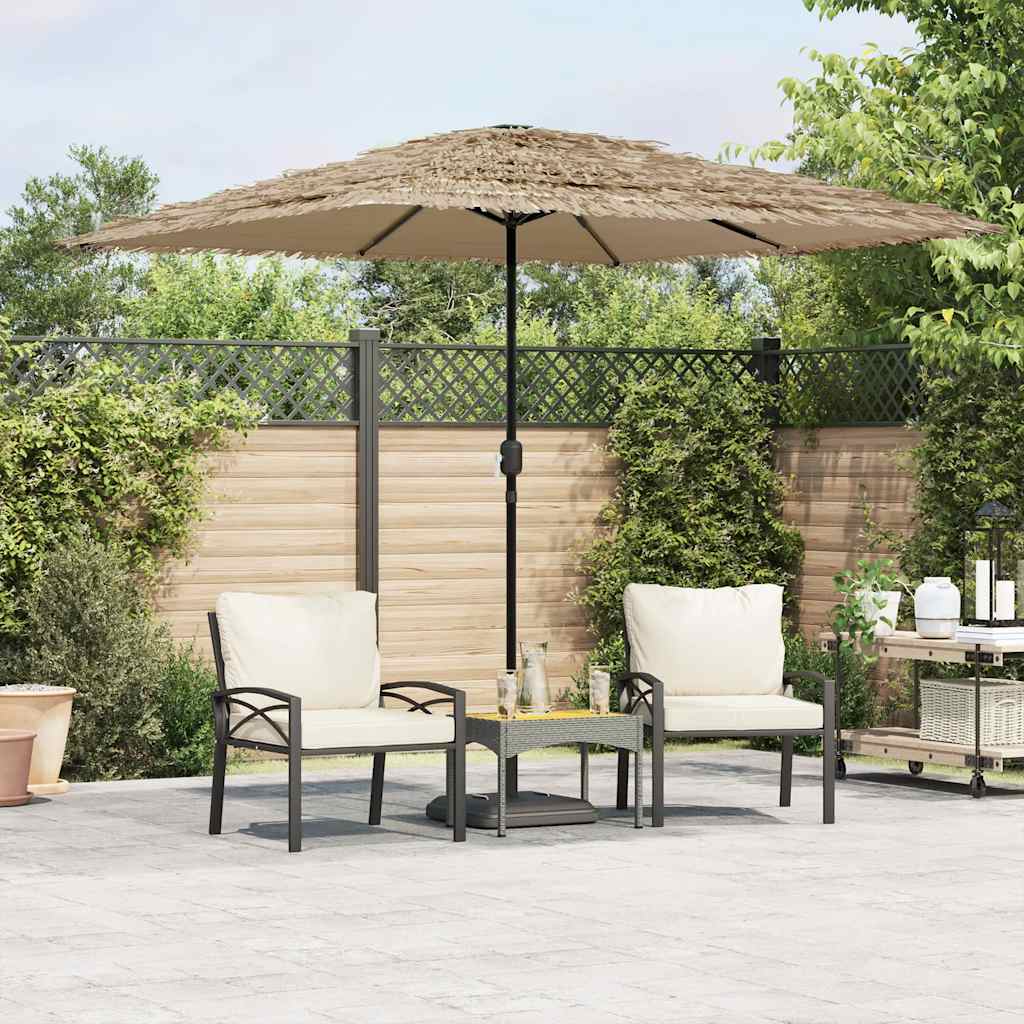 Ombrellone Giardino con Palo in Acciaio Marrone 248x248x248 cm | homemem39
