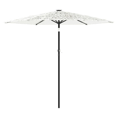 Ombrellone Giardino con Palo in Acciaio Bianco 268x268x226 cm | homemem39