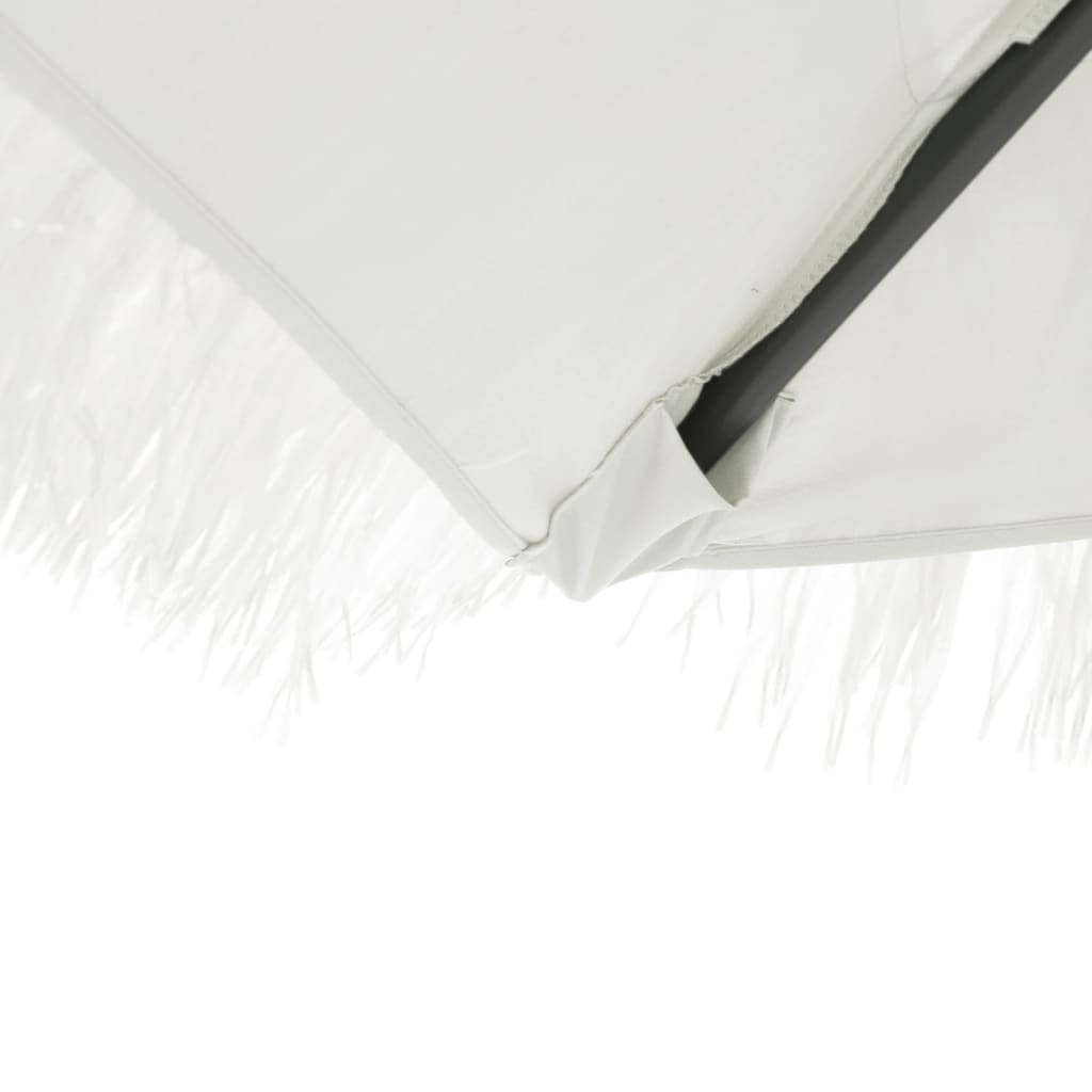 Ombrellone Giardino con Palo in Acciaio Bianco 268x268x226 cm | homemem39