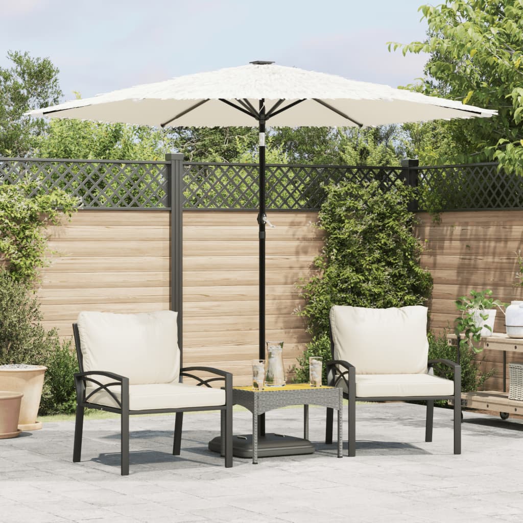 Ombrellone Giardino con Palo in Acciaio Bianco 268x268x226 cm | homemem39