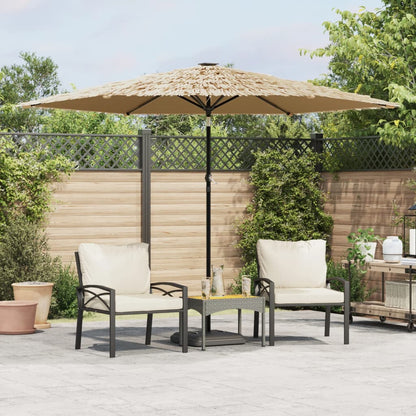 Ombrellone Giardino con Palo in Acciaio Marrone 288x288x225 cm | homemem39