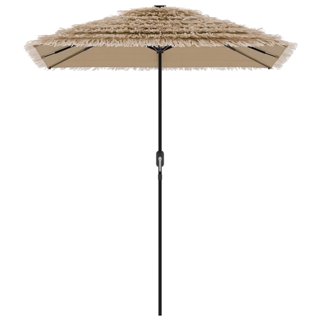 Ombrellone Giardino LED e Palo in Acciaio Marrone 300x200x250cm | homemem39