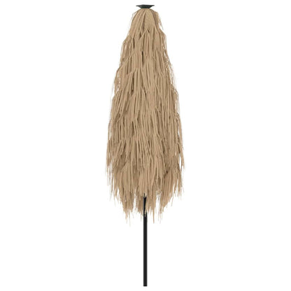 Ombrellone Giardino LED e Palo in Acciaio Marrone 300x200x250cm | homemem39