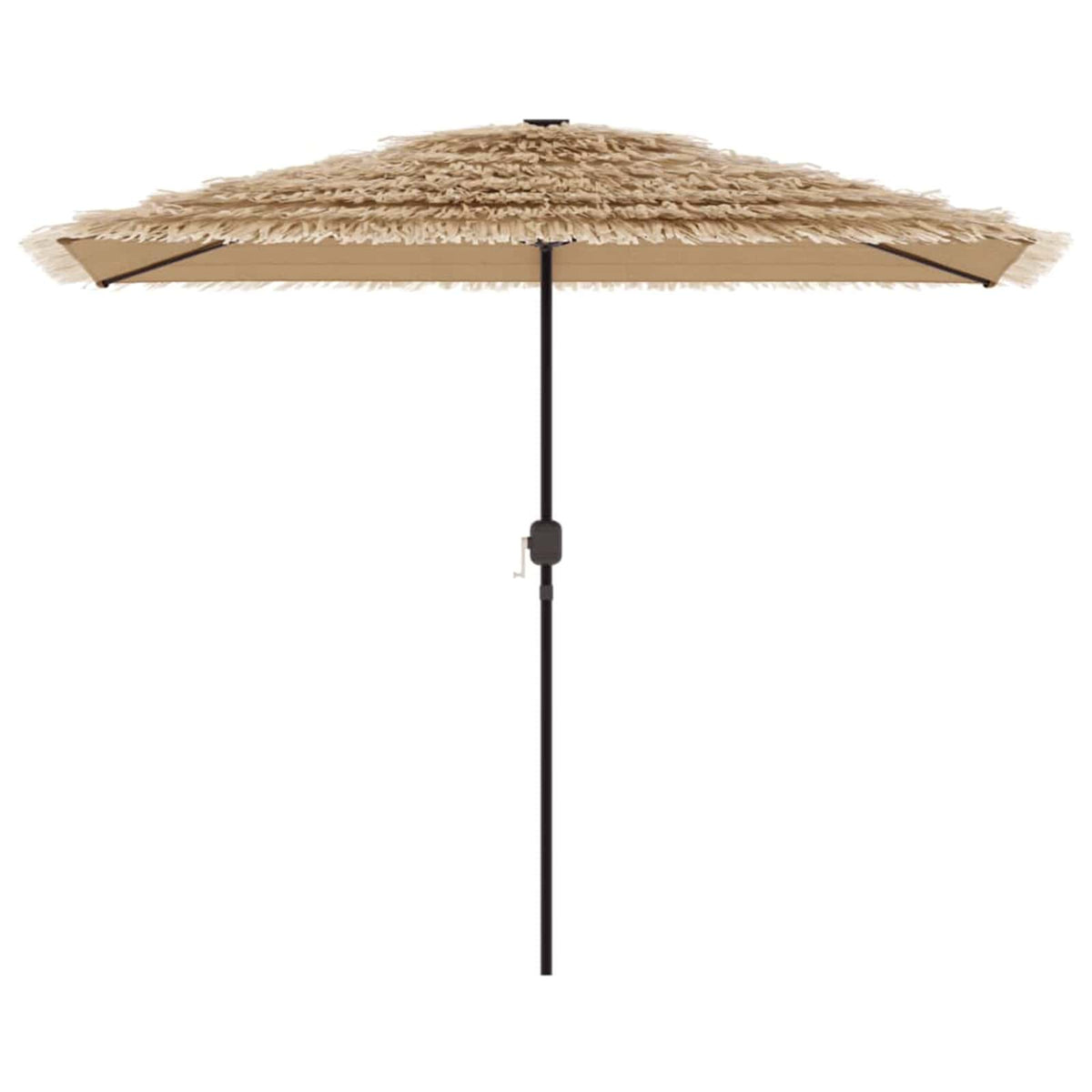 Ombrellone Giardino LED e Palo in Acciaio Marrone 300x200x250cm