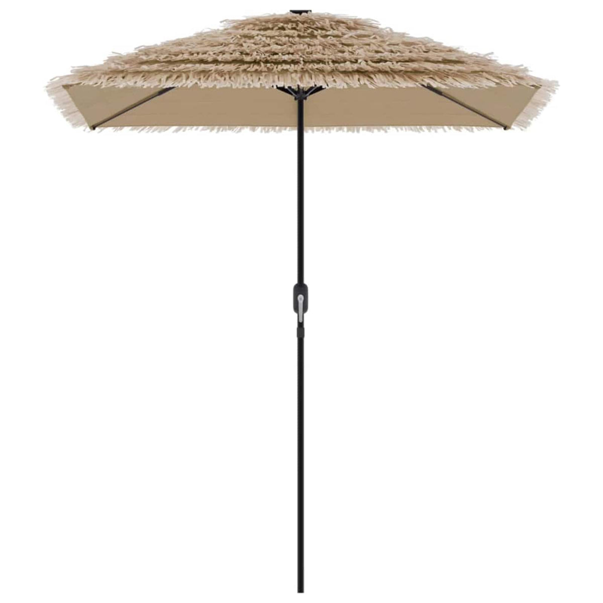 Ombrellone Giardino LED e Palo in Acciaio Marrone 300x200x250cm