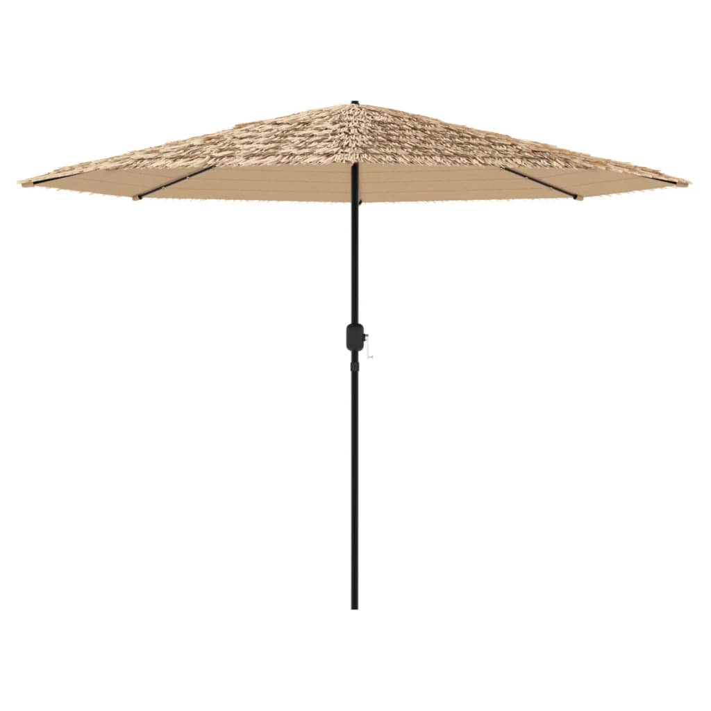 Ombrellone Giardino LED e Palo in Acciaio Marrone 388x388x248cm | homemem39