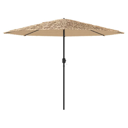 Ombrellone Giardino LED e Palo in Acciaio Marrone 388x388x248cm | homemem39