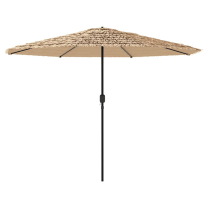 Ombrellone Giardino LED e Palo in Acciaio Marrone 388x388x248cm | homemem39